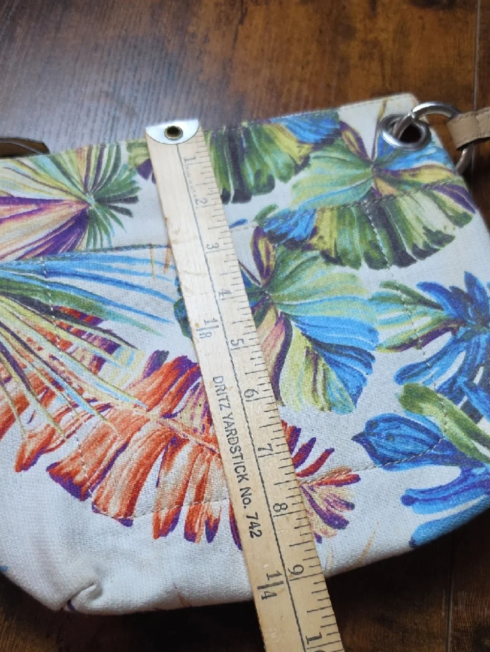 Tropical Leaf Print Crossbody Bag - Multicolor‎